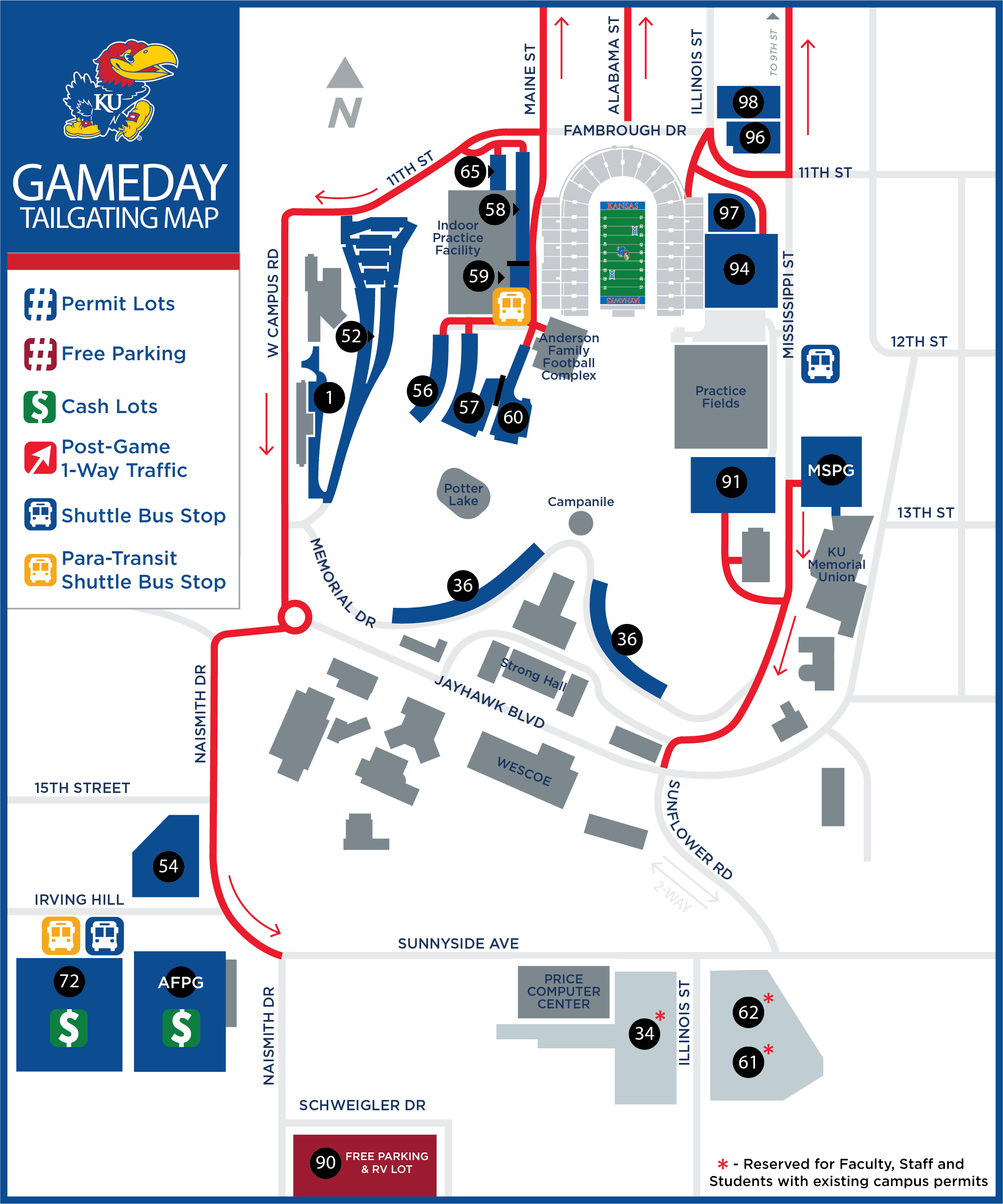 Game Day Parking Map - Daryn Goldarina