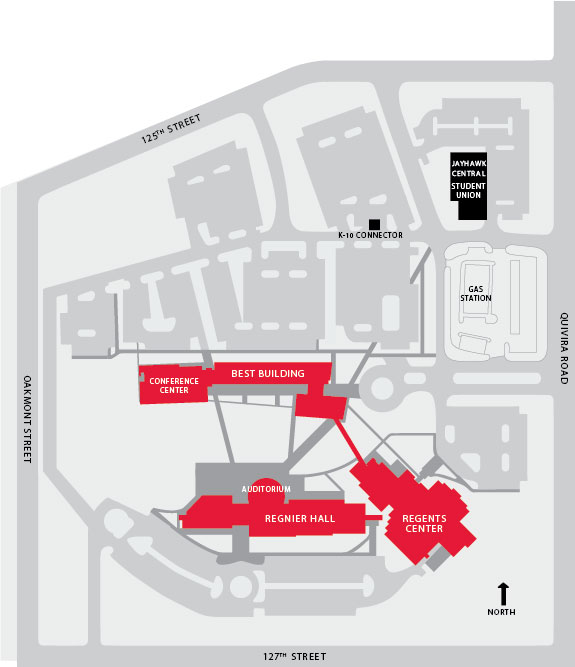 Map of parking for Edwards Campus